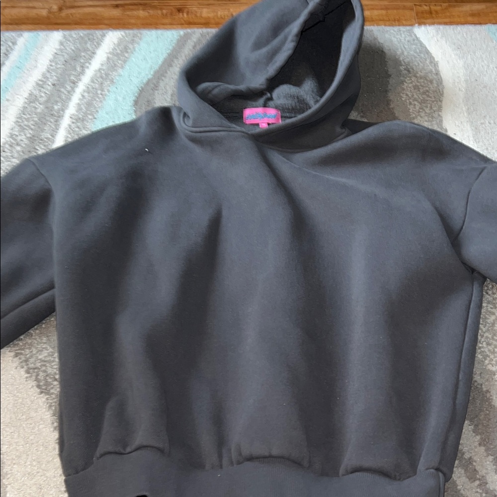 Edikted Black Kids Hoodie Sweatshirt